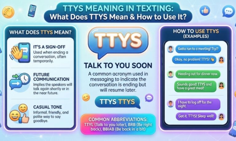 TTYS Meaning in Texting What Does TTYS Mean and How to Use It