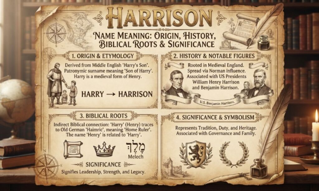 Harrison Name Meaning Origin, History, Biblical Roots & Significance