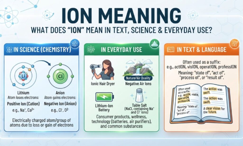 Ion Meaning What Does “Ion” Mean in Text, Science & Everyday Use