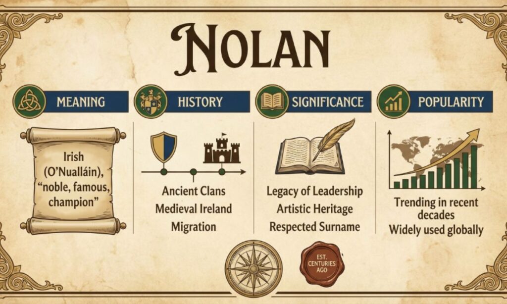 Nolan Name Origin Meaning, History, Significance & Popularitys