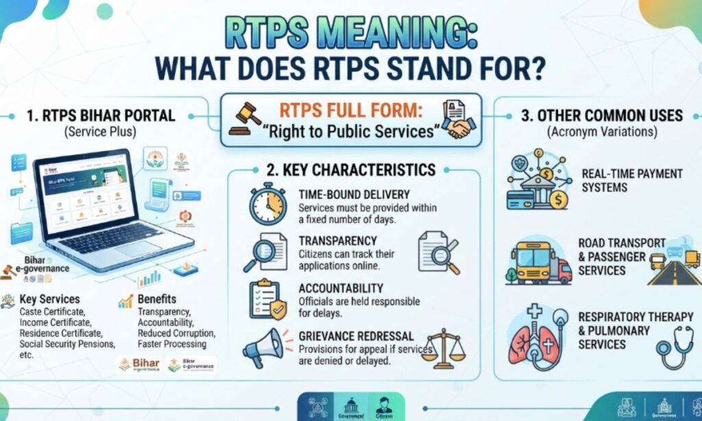 RTPS Meaning What Does RTPS Stand For Full Form, Bihar Portal & Other Uses