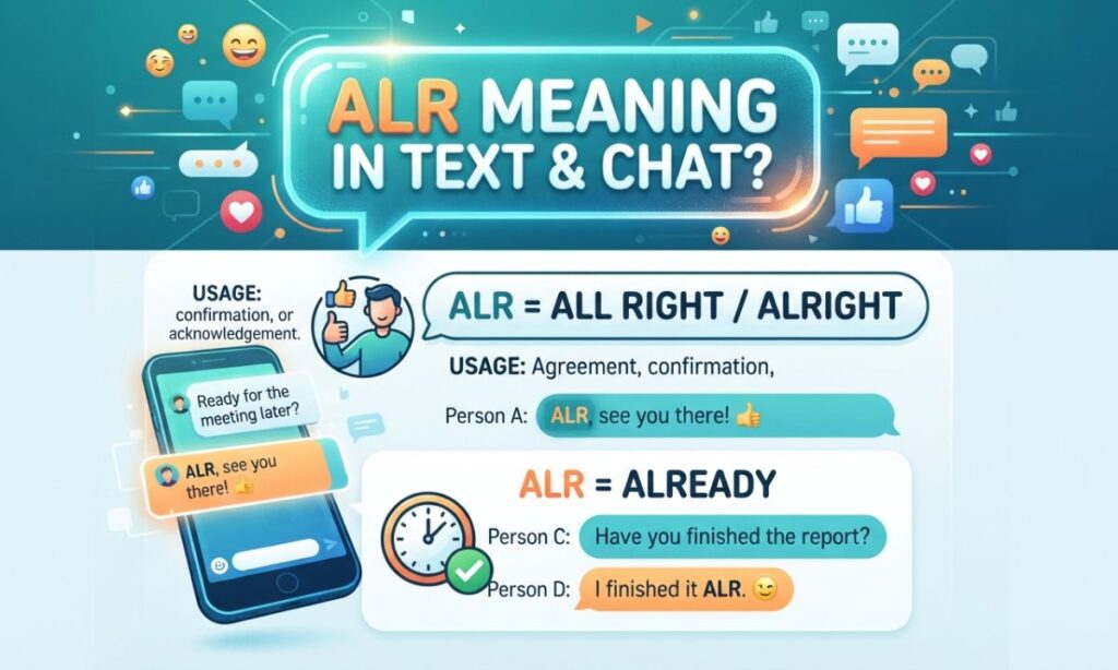 ALR Meaning in Text What Does ALR Mean in Chat