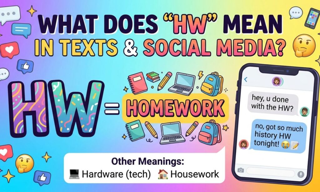 HW Meaning in Text What Does HW Mean in Chats and Social Media