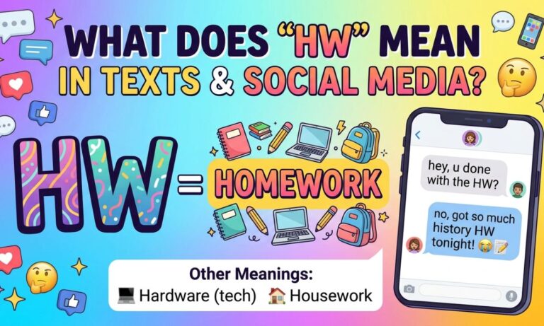 HW Meaning in Text What Does HW Mean in Chats and Social Media