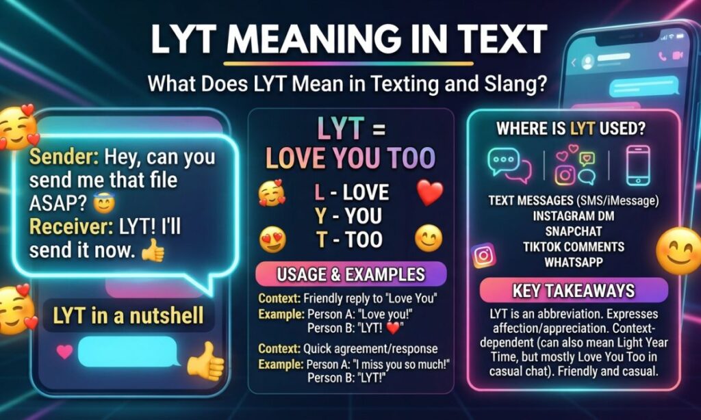 LYT Meaning in Text What Does LYT Mean in Texting and Slang